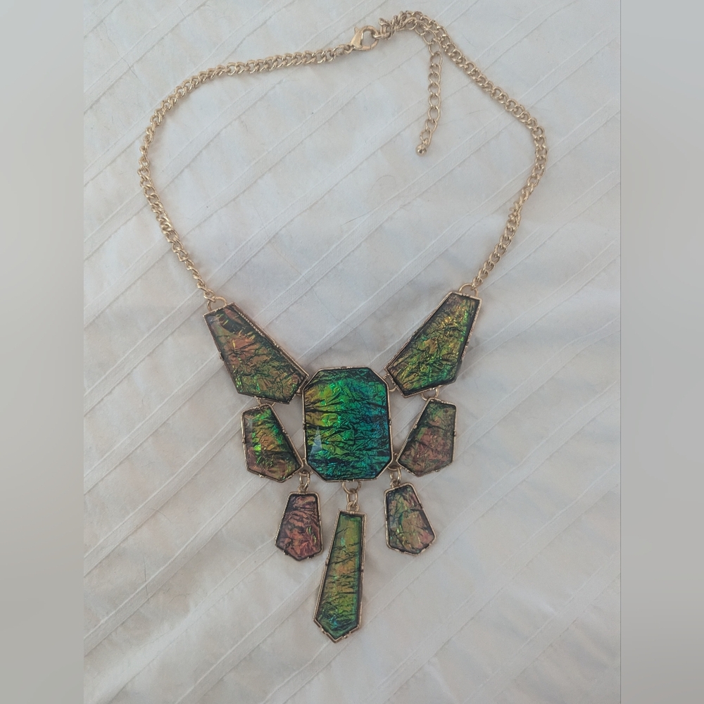 Iridescent Statement Necklace